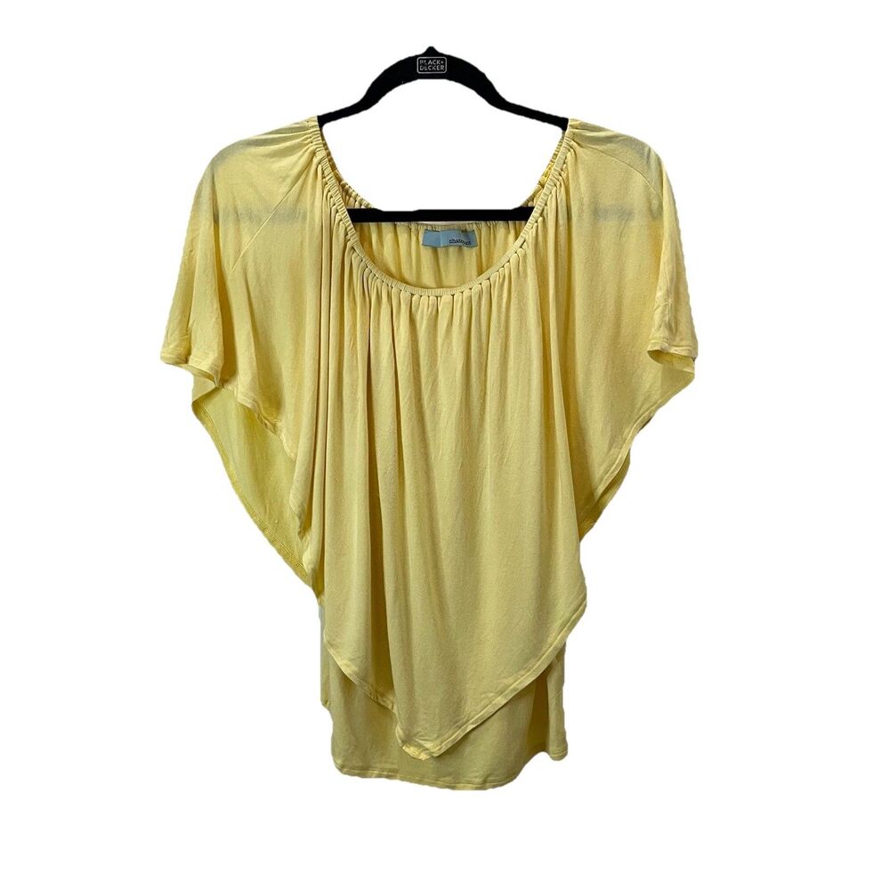 Chatoyant 4 Way Convertible Top Light Yellow Womens SIZE S Cruise Vacation